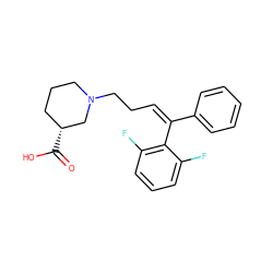 O=C(O)[C@@H]1CCCN(CC/C=C(/c2ccccc2)c2c(F)cccc2F)C1 ZINC000066263748