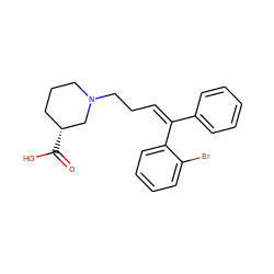 O=C(O)[C@@H]1CCCN(CC/C=C(/c2ccccc2)c2ccccc2Br)C1 ZINC000066251737