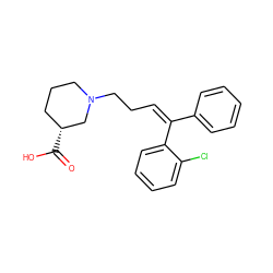 O=C(O)[C@@H]1CCCN(CC/C=C(/c2ccccc2)c2ccccc2Cl)C1 ZINC000066251736