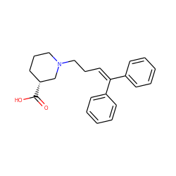 O=C(O)[C@@H]1CCCN(CCC=C(c2ccccc2)c2ccccc2)C1 ZINC000003995837