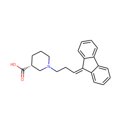 O=C(O)[C@@H]1CCCN(CCC=C2c3ccccc3-c3ccccc32)C1 ZINC000013827941