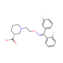 O=C(O)[C@@H]1CCCN(CCO/N=C(\c2cccc(F)c2)c2ccccc2F)C1 ZINC000013800046