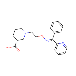 O=C(O)[C@@H]1CCCN(CCO/N=C(\c2ccccc2)c2ccccn2)C1 ZINC000027094494