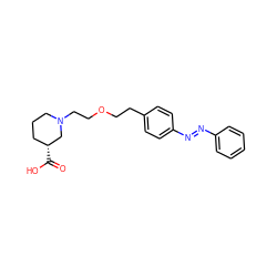 O=C(O)[C@@H]1CCCN(CCOCCc2ccc(/N=N/c3ccccc3)cc2)C1 ZINC000299831120