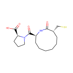 O=C(O)[C@@H]1CCCN1C(=O)[C@@H]1CCCCCC[C@@H](CS)C(=O)N1 ZINC000013834124
