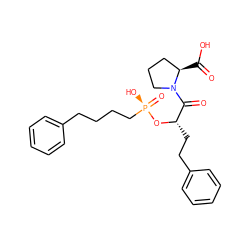 O=C(O)[C@@H]1CCCN1C(=O)[C@H](CCc1ccccc1)O[P@](=O)(O)CCCCc1ccccc1 ZINC000026251057