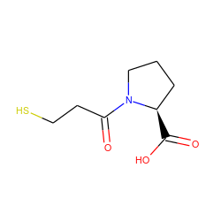 O=C(O)[C@@H]1CCCN1C(=O)CCS ZINC000003814167