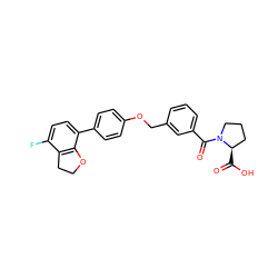 O=C(O)[C@@H]1CCCN1C(=O)c1cccc(COc2ccc(-c3ccc(F)c4c3OCC4)cc2)c1 ZINC000205632247