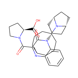O=C(O)[C@@H]1CCCN1C(=O)c1nc2ccccc2n([C@@H]2C[C@@H]3CC[C@H](C2)N3C2CCCCCCC2)c1=O ZINC000114711577