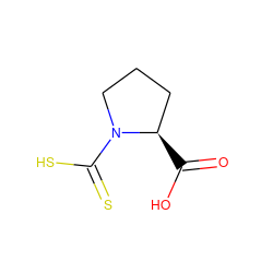 O=C(O)[C@@H]1CCCN1C(=S)S ZINC000004783629