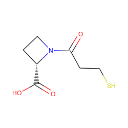 O=C(O)[C@@H]1CCN1C(=O)CCS ZINC000026575251