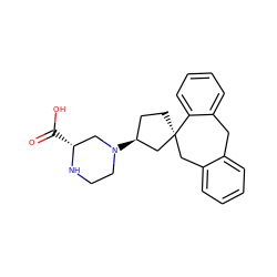 O=C(O)[C@@H]1CN([C@H]2CC[C@]3(Cc4ccccc4Cc4ccccc43)C2)CCN1 ZINC000064447275