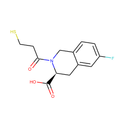 O=C(O)[C@@H]1Cc2cc(F)ccc2CN1C(=O)CCS ZINC000028259475