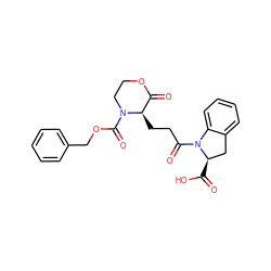 O=C(O)[C@@H]1Cc2ccccc2N1C(=O)CC[C@@H]1C(=O)OCCN1C(=O)OCc1ccccc1 ZINC000029346622