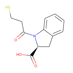 O=C(O)[C@@H]1Cc2ccccc2N1C(=O)CCS ZINC000028262450