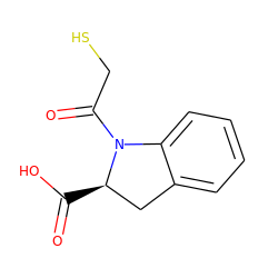 O=C(O)[C@@H]1Cc2ccccc2N1C(=O)CS ZINC000027324153