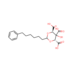 O=C(O)[C@@H]1OC(CCCCCCc2ccccc2)O[C@@H](C(=O)O)C1(O)C(=O)O ZINC000026272999