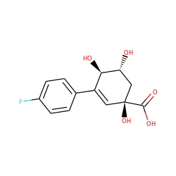 O=C(O)[C@]1(O)C=C(c2ccc(F)cc2)[C@@H](O)[C@H](O)C1 ZINC000013648306