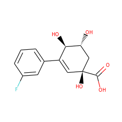 O=C(O)[C@]1(O)C=C(c2cccc(F)c2)[C@@H](O)[C@H](O)C1 ZINC000013648311