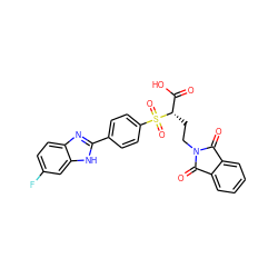 O=C(O)[C@H](CCN1C(=O)c2ccccc2C1=O)S(=O)(=O)c1ccc(-c2nc3ccc(F)cc3[nH]2)cc1 ZINC000034801779