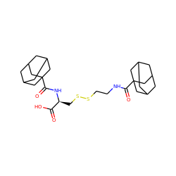 O=C(O)[C@H](CSSCCNC(=O)C12CC3CC(CC(C3)C1)C2)NC(=O)C12CC3CC(CC(C3)C1)C2 ZINC000028105652