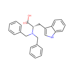 O=C(O)[C@H](Cc1c[nH]c2ccccc12)N(Cc1ccccc1)Cc1ccccc1 ZINC000202001458