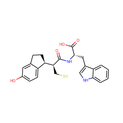 O=C(O)[C@H](Cc1c[nH]c2ccccc12)NC(=O)[C@@H](CS)[C@@H]1CCc2cc(O)ccc21 ZINC000013444286