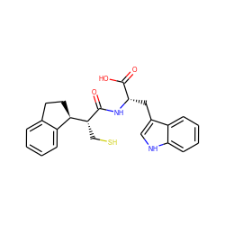 O=C(O)[C@H](Cc1c[nH]c2ccccc12)NC(=O)[C@H](CS)[C@@H]1CCc2ccccc21 ZINC000001551918