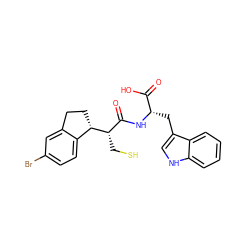 O=C(O)[C@H](Cc1c[nH]c2ccccc12)NC(=O)[C@H](CS)[C@H]1CCc2cc(Br)ccc21 ZINC000013444336