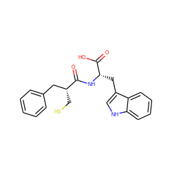 O=C(O)[C@H](Cc1c[nH]c2ccccc12)NC(=O)[C@H](CS)Cc1ccccc1 ZINC000026381334