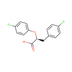 O=C(O)[C@H](Cc1ccc(Cl)cc1)Oc1ccc(Cl)cc1 ZINC000040895911