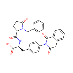 O=C(O)[C@H](Cc1ccc(N2C(=O)Cc3ccccc3C2=O)cc1)NC(=O)[C@@H]1CCC(=O)N1Cc1ccccc1 ZINC000027315049