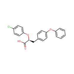 O=C(O)[C@H](Cc1ccc(Oc2ccccc2)cc1)Oc1ccc(Cl)cc1 ZINC000040914961