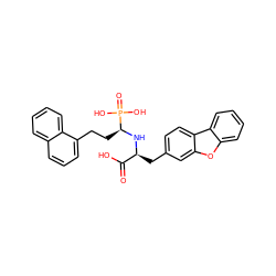 O=C(O)[C@H](Cc1ccc2c(c1)oc1ccccc12)N[C@@H](CCc1cccc2ccccc12)P(=O)(O)O ZINC000013805028