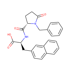 O=C(O)[C@H](Cc1ccc2ccccc2c1)NC(=O)[C@@H]1CCC(=O)N1Cc1ccccc1 ZINC000027849247