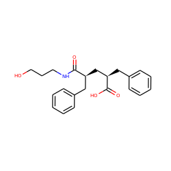 O=C(O)[C@H](Cc1ccccc1)C[C@@H](Cc1ccccc1)C(=O)NCCCO ZINC000026509026