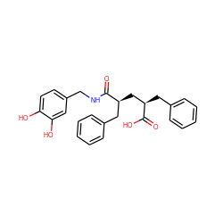 O=C(O)[C@H](Cc1ccccc1)C[C@@H](Cc1ccccc1)C(=O)NCc1ccc(O)c(O)c1 ZINC000026504733