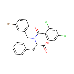 O=C(O)[C@H](Cc1ccccc1)N(Cc1cccc(Br)c1)C(=O)c1ccc(Cl)cc1Cl ZINC000013494013