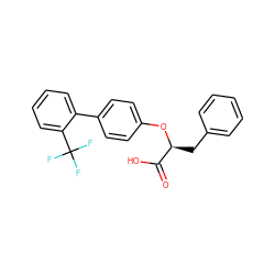 O=C(O)[C@H](Cc1ccccc1)Oc1ccc(-c2ccccc2C(F)(F)F)cc1 ZINC000095593391