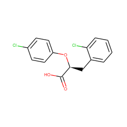 O=C(O)[C@H](Cc1ccccc1Cl)Oc1ccc(Cl)cc1 ZINC000040423767