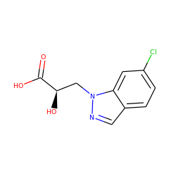 O=C(O)[C@H](O)Cn1ncc2ccc(Cl)cc21 ZINC001772594167