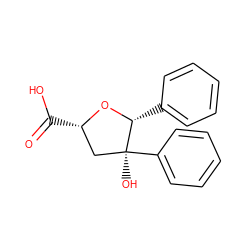 O=C(O)[C@H]1C[C@](O)(c2ccccc2)[C@@H](c2ccccc2)O1 ZINC000040849244