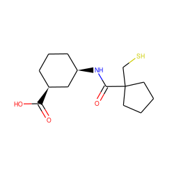 O=C(O)[C@H]1CCC[C@@H](NC(=O)C2(CS)CCCC2)C1 ZINC000027898396