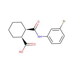 O=C(O)[C@H]1CCCC[C@H]1C(=O)Nc1cccc(Br)c1 ZINC000002379741