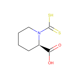 O=C(O)[C@H]1CCCCN1C(=S)S ZINC000299844699