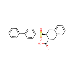 O=C(O)[C@H]1Cc2ccccc2C[C@@H]1S(=O)(=O)c1ccc(-c2ccccc2)cc1 ZINC000028333782