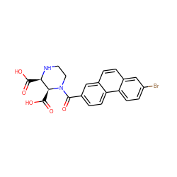 O=C(O)[C@H]1NCCN(C(=O)c2ccc3c(ccc4cc(Br)ccc43)c2)[C@H]1C(=O)O ZINC000013642341