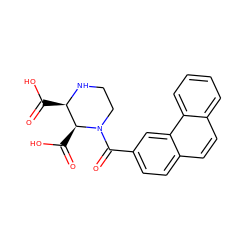 O=C(O)[C@H]1NCCN(C(=O)c2ccc3ccc4ccccc4c3c2)[C@H]1C(=O)O ZINC000013642338