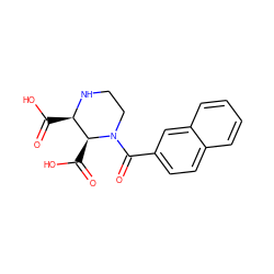 O=C(O)[C@H]1NCCN(C(=O)c2ccc3ccccc3c2)[C@H]1C(=O)O ZINC000013642357