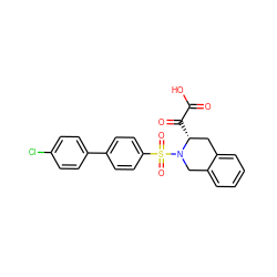 O=C(O)C(=O)[C@@H]1Cc2ccccc2CN1S(=O)(=O)c1ccc(-c2ccc(Cl)cc2)cc1 ZINC000013797833